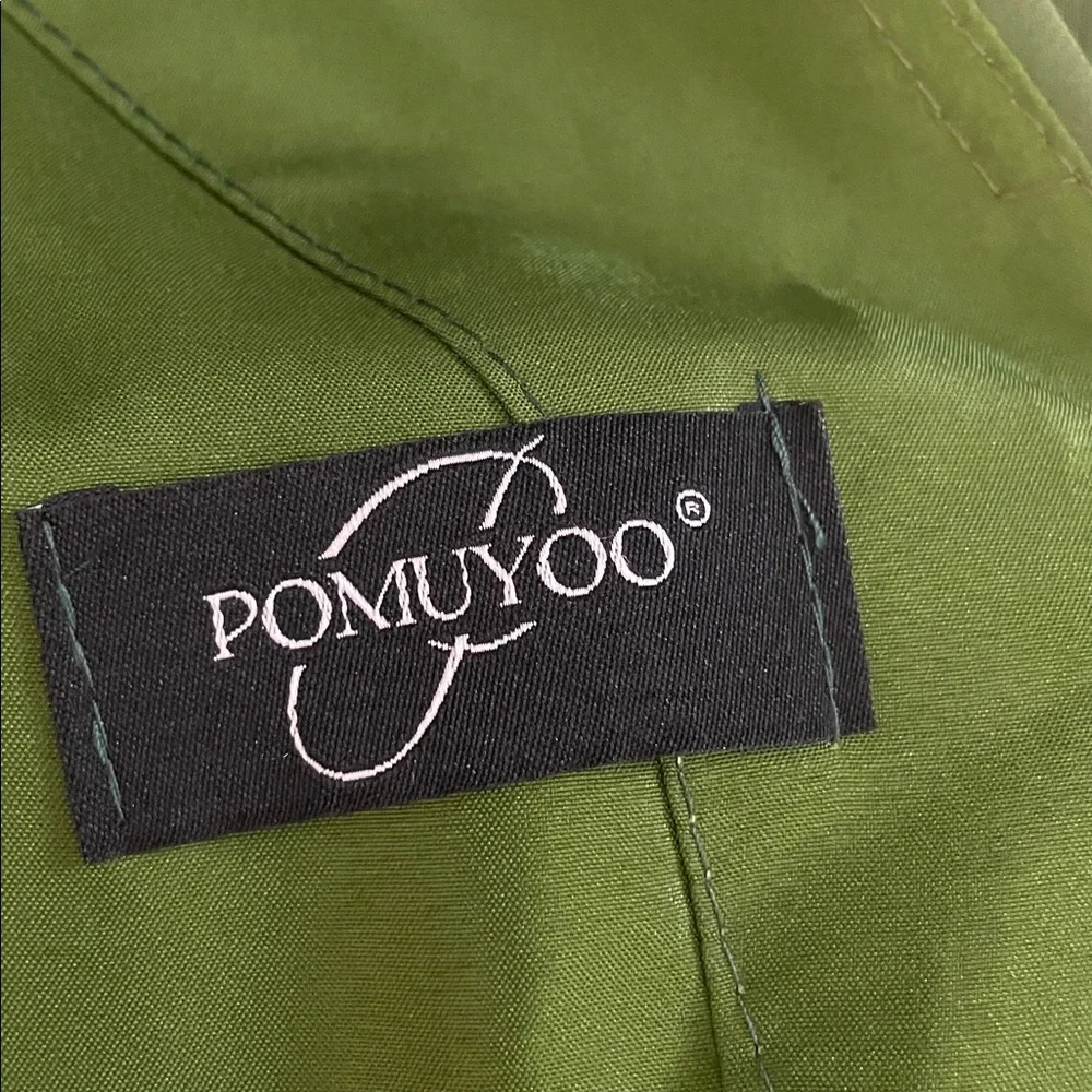 Pomuyo. Neck Mother of The Bride Dresses with Slit Short Sleeve Chiffon and lace - Picture 7 of 12